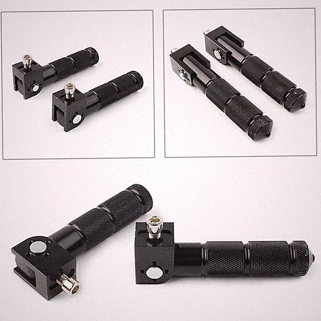 CNC Foldable Foot Pegs Footrests Universal Fit Motorcycle Bike Rear Pedals