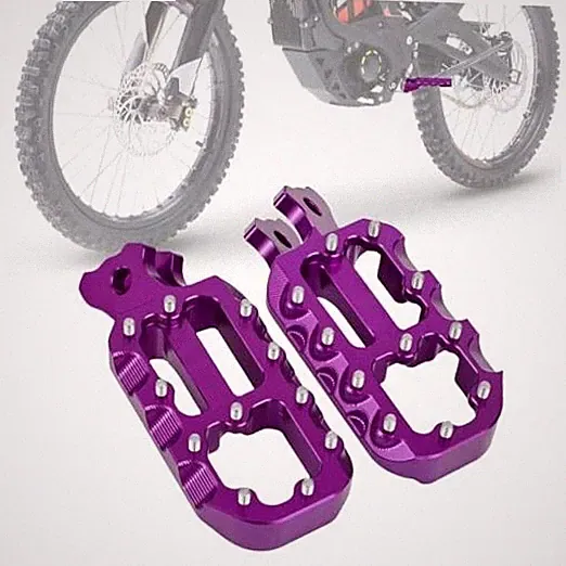 Electric Dirt Bike Foot Pegs CNC for Surron LBX Eride Pro SS 2.0 3.0 E purple