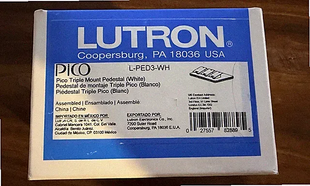 Lutron L-PED3-WH Pico Triple Mount Pedestal White *LOT OF 5*